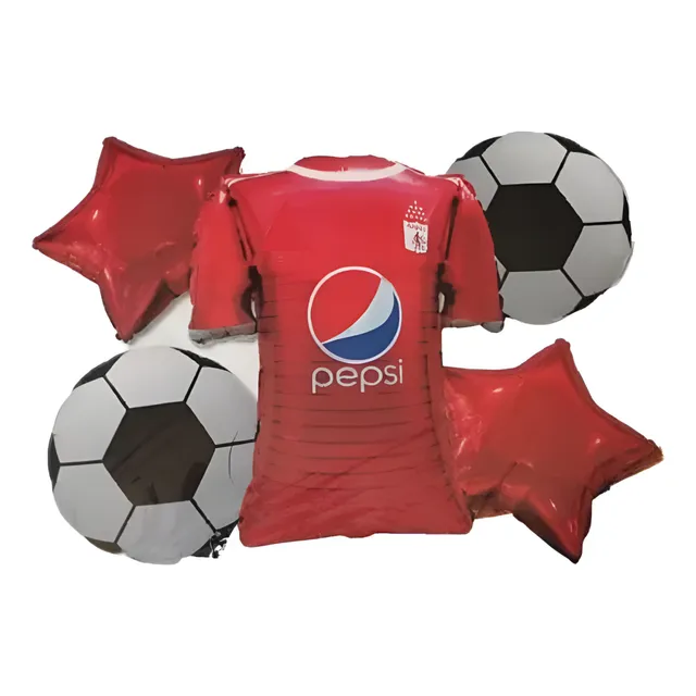 Bouquet 5 Globos De Equipo Futbol Cali 