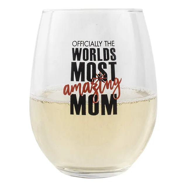 Copa Vino Tallo Oficial The Worlds Most Amazing Mom 15 Oz