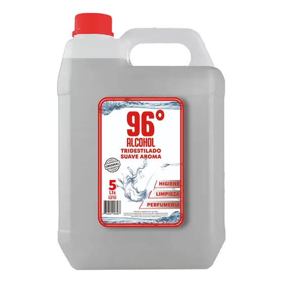 Bidon Alcohol De Cereal 96° X 5l Neutro Tridestilado
