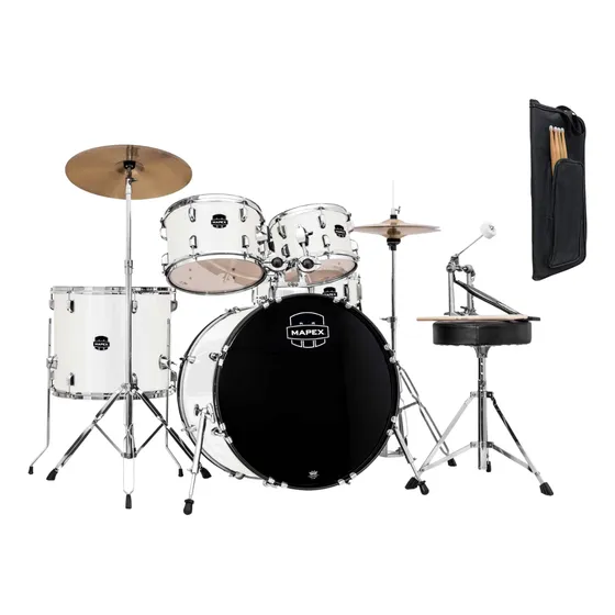 Bateria Mapex Comet White Thin Banco Prodigy Bb20x16 Brinde