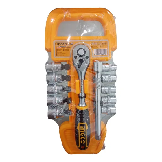 Juego De Dados Con Ratchet 3/8 12 Piezas Marca Ingco
