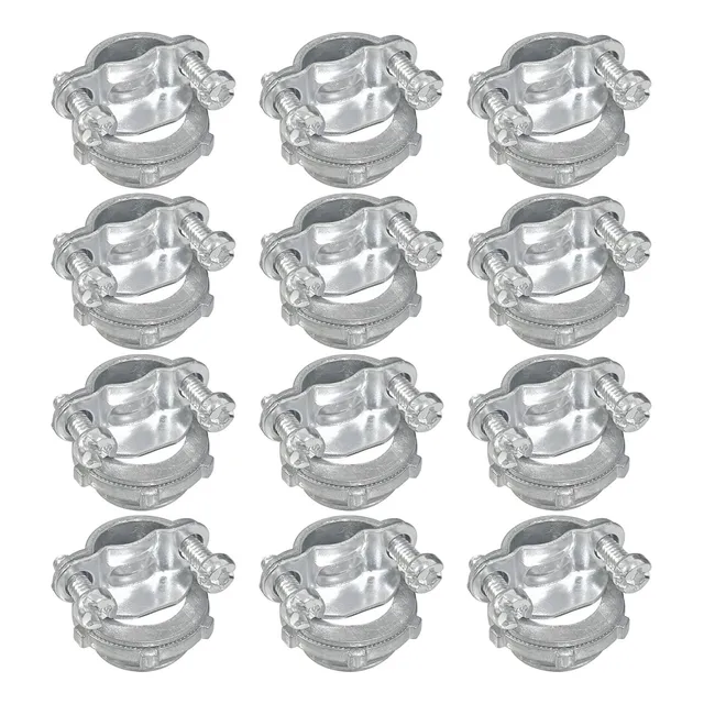 12 Conector Cable Tipo Abrazadera Nm 1 2  Para Metalico Zinc