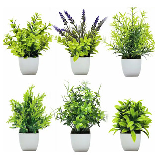 6 Piezas Plantas Artificiales Decorativas En Macetas Verdes, Ideales Para Oficina, Baño, Escritorio Y Decoración Del Hogar 6 Piezas Plantas Artificiales Decorativas En Macetas Verdes, Ideales Para Oficina, Baño, Escritorio Y Decoración Del Hogar
