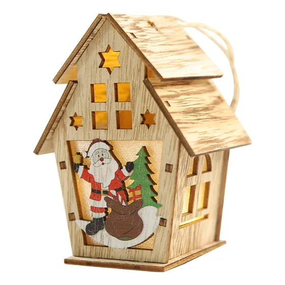 Adornos De Madera Con Forma De Árbol De Leño Led Para Casas