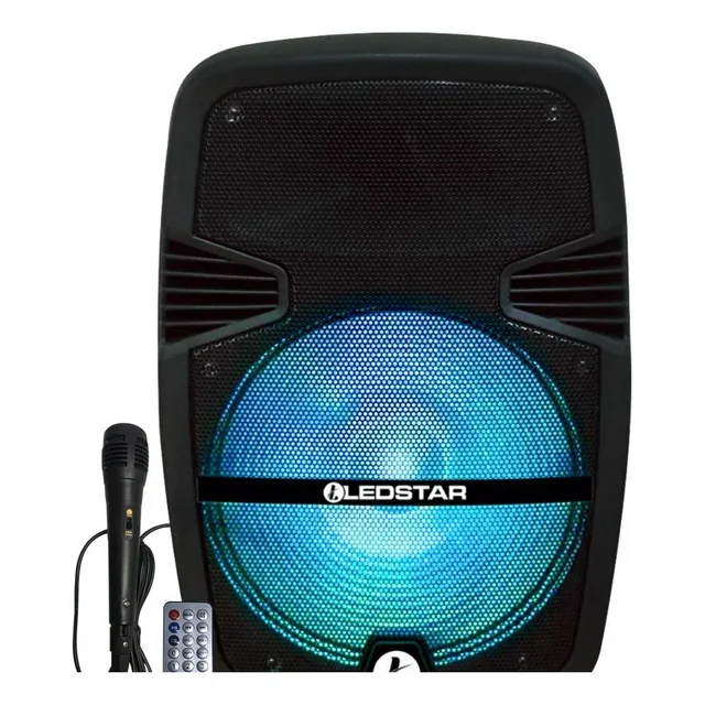 Parlante Activo 15 Bluetooth Usb Aux Fm C/batería Micrófono