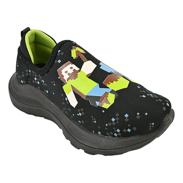 Tênis Infantil Menino Jogging Minecraft Conforto Casual Tênis Infantil Menino Jogging Minecraft Conforto Casual
