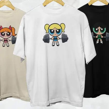 Kit 3 Camisetas Academia Streetwear Feminino Super Poderosas