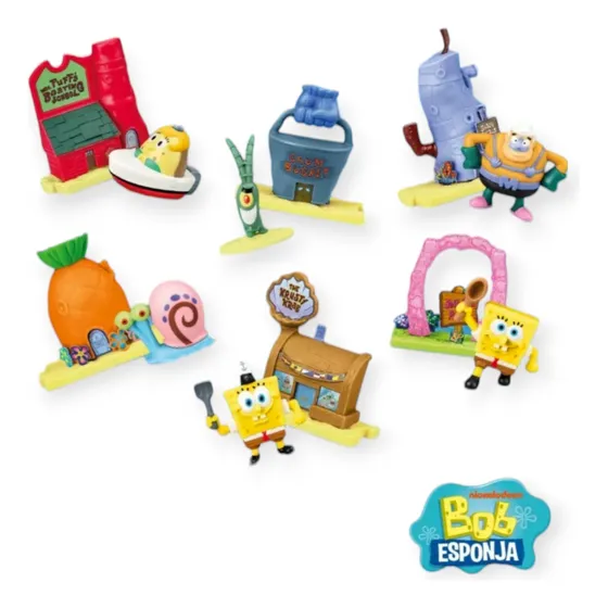 Figuras Bob Esponja Escenario Crustáceo Cascarudo Mcdonald's
