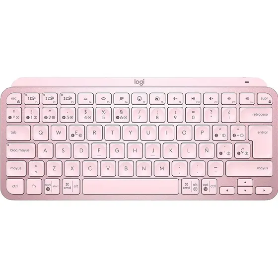 Teclado Bluetooth Logitech Master Series Mx Keys Mini Amv Color del teclado Rosa Idioma Español