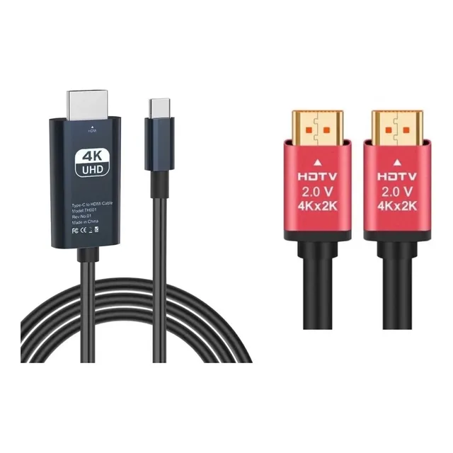 Set De Cables Hdmi 4k De Alta Velocidad - Usb-c