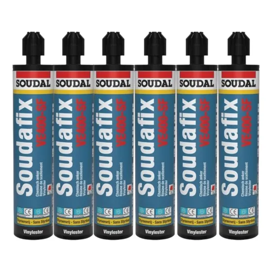 Anclaje Químico Mortero Para Hormigón Soudafix 280ml X6 Uni