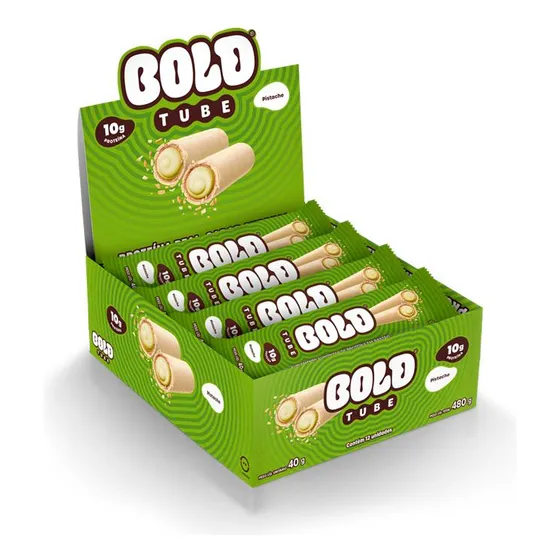 Bold Tube Proteíco Pistache (10g De Proteína) - 12 Unidades