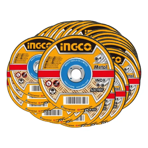 100 X Discos De Corte  Metal Inox 115mm En Caja Ingco