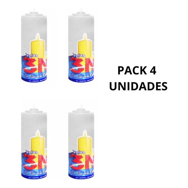 Velones 3n Pack 4 Unidades Color Marfil