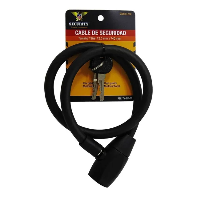 Cable Candado Guaya Seguridad 74cm Bicicleta Moto Security