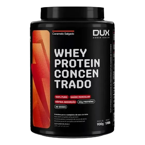 Whey Protein Concentrado Dux de Caramelo Salgado, 900g
