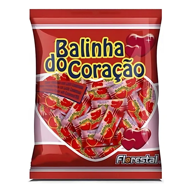 Pacote Balinha Do Coração Morango 500g Florestal