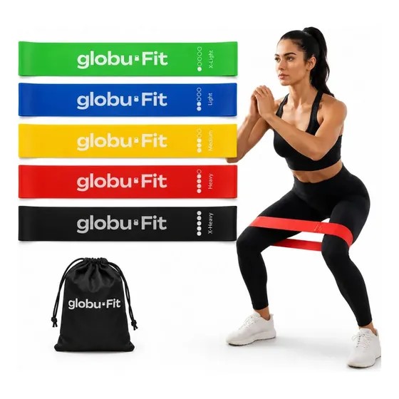 Bandas Elasticas Resistencia Globufit Set 5 Fisioterapia