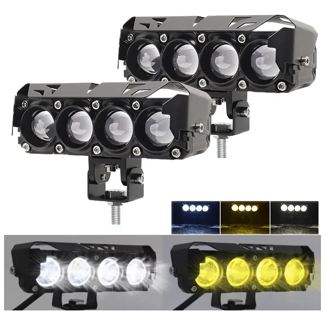 Par Luces Led Auxiliares Faros Niebla Para Auto Moto 60w