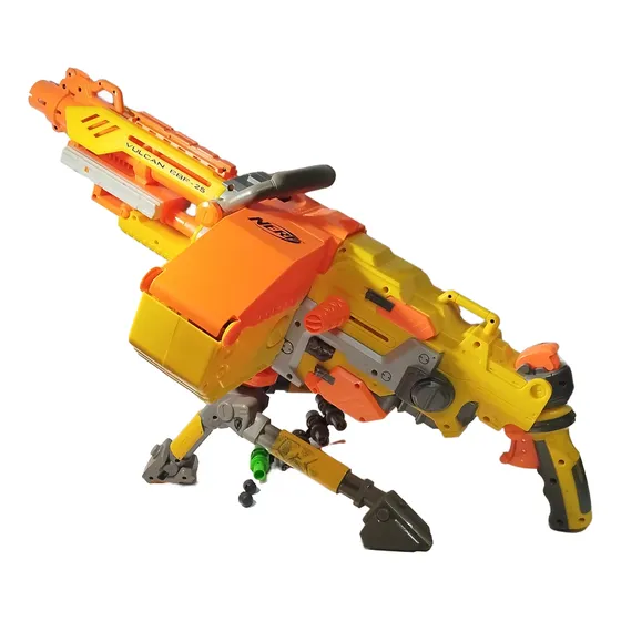 Arma Nerf Vulcan Tripé Antiga Grande Rarissima