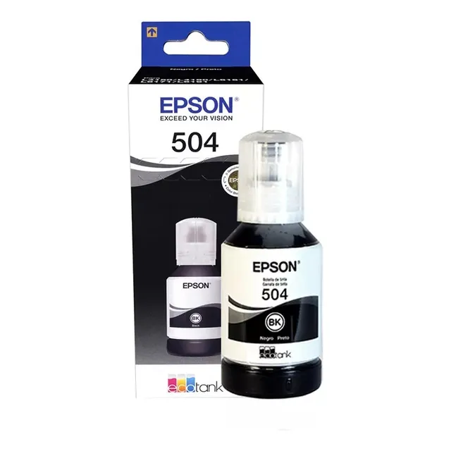 Botella Tinta Epson T504 Negro 127 Ml T504120 Tinta Epson T504120 Negro
