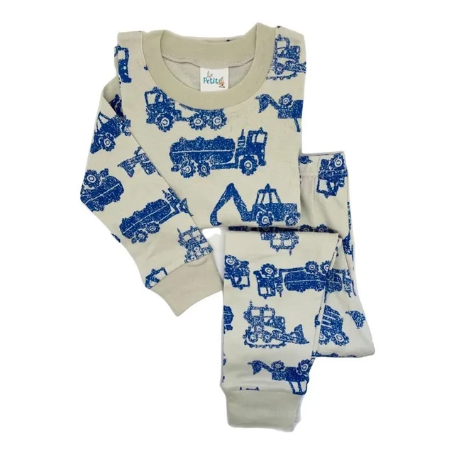 Pijama Largo Niños/as 100% Algodón Grúa
