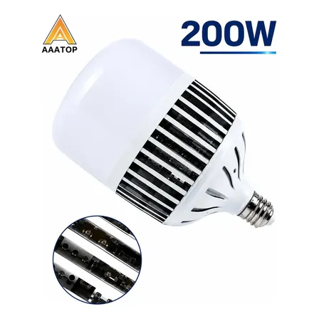 Lâmpada LED Super Bulbo 200W E27 Branco Frio 6500K Para Galpão Industrial