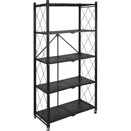 Estante Plegable Multiuso Metal 5 Niveles Con Ruedas