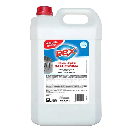 Jabon Liq Ropa Rex Baja Espuma Lavarropa Automatico X5lt