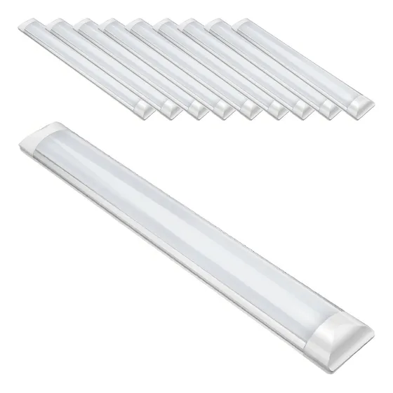 Kit 10 Luminária Slim Linear Sobrepor Led 36/40w 120cm 6500k