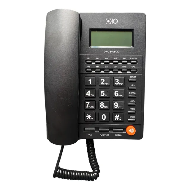 Telefono De Linea Con  Identificador Display Reloj Calendar