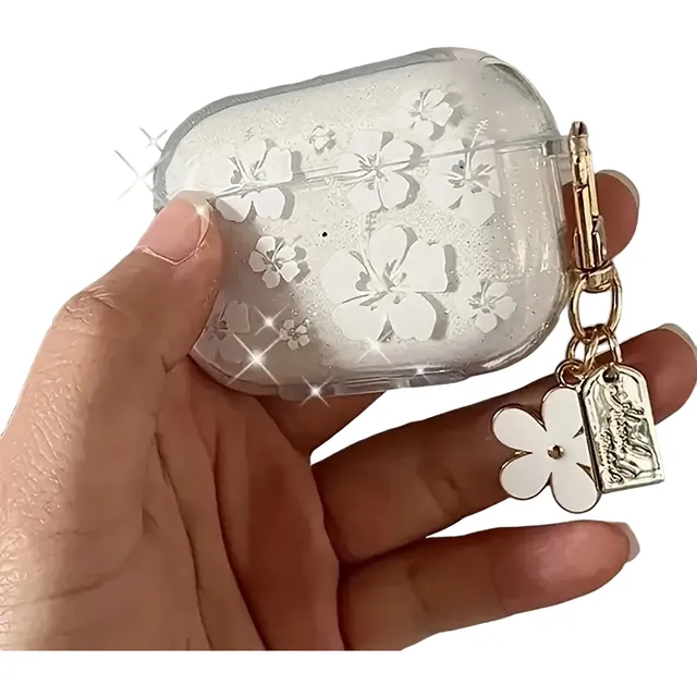 Funda Protectora Estuche Para AirPods Pro2 Flores Blancas