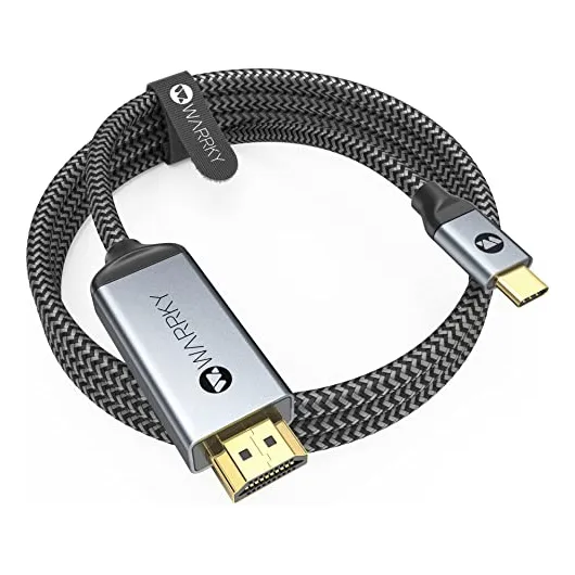 Cable Usb C A Hdmi De Warrky, 4 K, 10 Pies/3 M, Trenzado, De