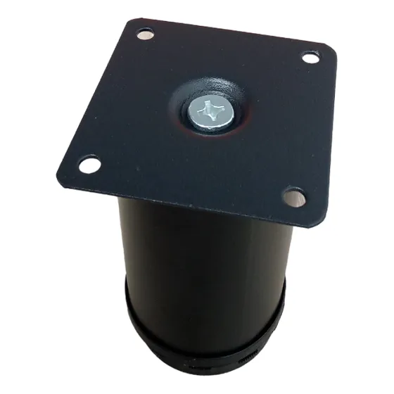 Pata Niveladora 10cm Acero Inox, Negra Para Mueble Base Cama