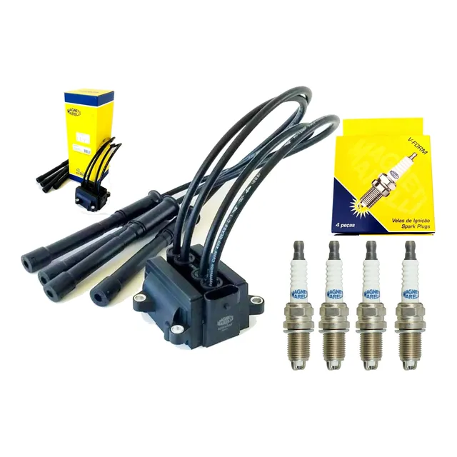Jogo De Vela E Bobina Renault  Clio 1.0 16v Flex