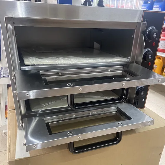 Horno Pizza Electrico 2 Cámaras 220v Panaderia Piedra Refrac