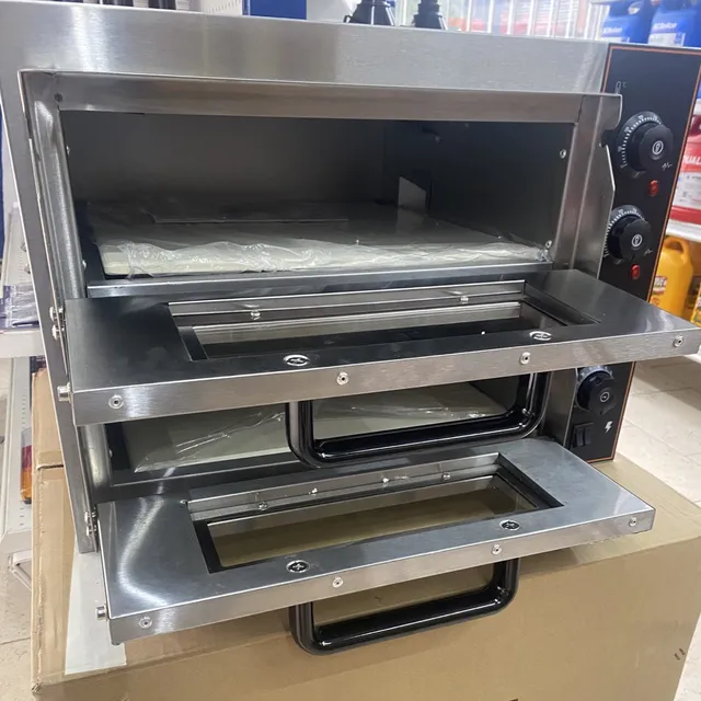 Horno Pizza Electrico 2 Cámaras 220v Panaderia Piedra Refrac