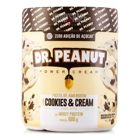 Dr. Peanut Pasta Com Melhor Sabor Do 600g Com Whey Sabor Cookies