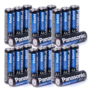 24 Pilhas Pequena Aa Comum Panasonic Super Hyper 2a 24 Pilhas Pequena Aa Comum Panasonic Super Hyper 2a