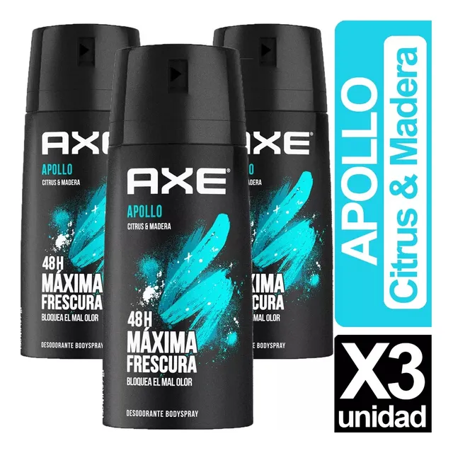 Desodorante Hombre Axe Apollo Pack X3 Und - 150 Ml