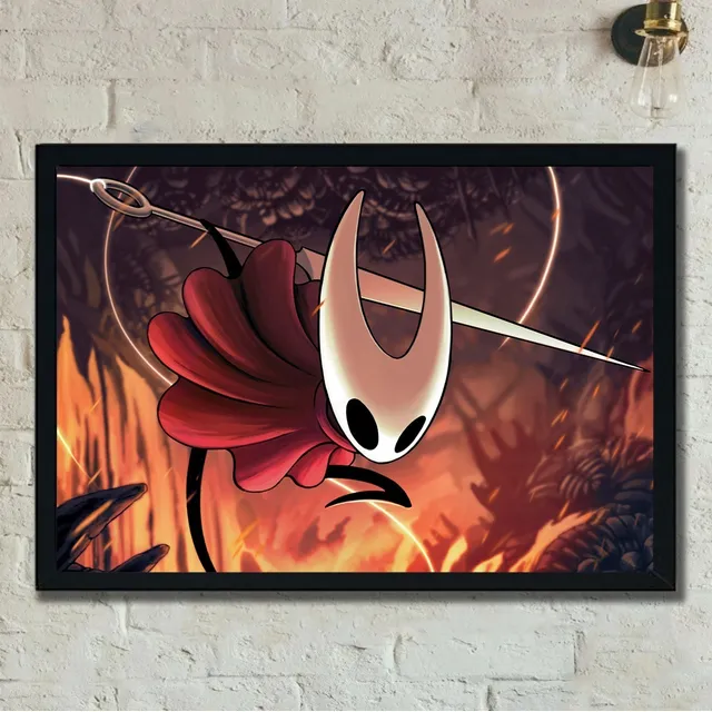Cuadro Hollow Knight Marco Madera Vidrio 51x36cm Silksong 09