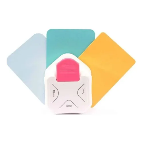 Redondeadora De Bordes Puntas Esquinas 3 Medidas De Radio Color Blanco - Rosa