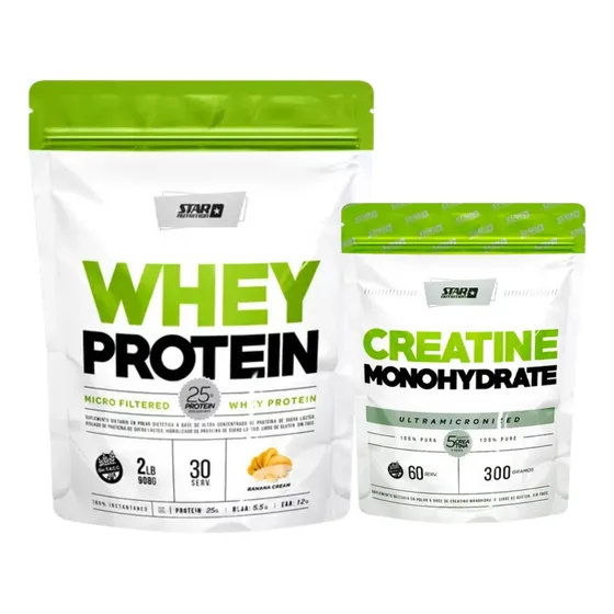 Star Nutrition Whey Protein 908g Creatina Monohidratada 300g
