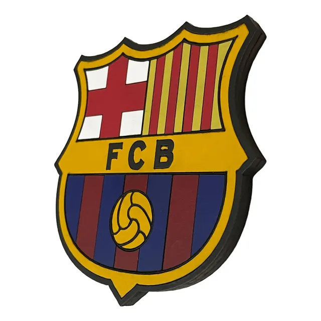 Cuadro Figura Decorativa Futbol Barcelona Fc Escudo Deportes Amarillo