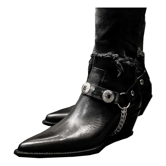 Correa Para Botas Estilo Vaquero Rock Punk Biker Motocicleta