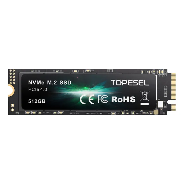 Disco Sólido Ssd 512 Gb Topesel Nvme Pcie 4.0 Up To 5000mb/s