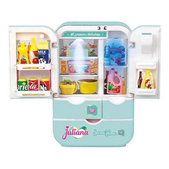 Mi Primera Heladera Juliana Sweet Home Con Luz + Accesorios 