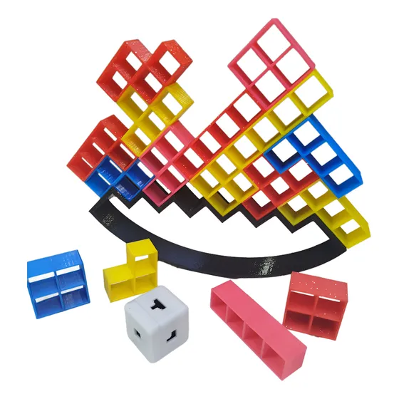 Tetris Balance Juego De Equilibrio 2 Niveles + Dado