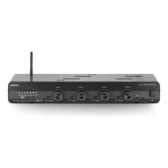 Receiver Amplificador Frahm Slim 4500 Optical Bluetooth Usb 127/220V