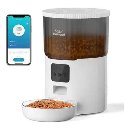 Comedouro Automático 4L Newpet Para Cães E Gatos Com Voz E App